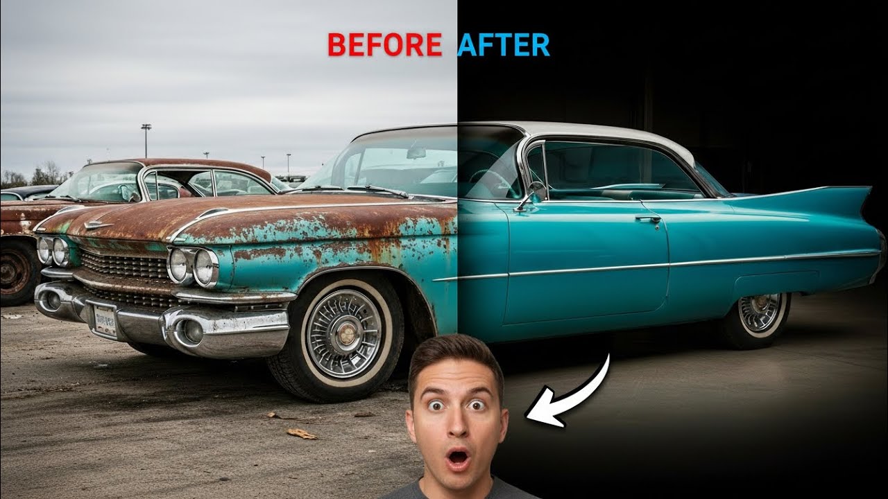 ASMR Car Restoration | Extreme Rust Removal on a 1959 Cadillac (Satisfying & Silent)