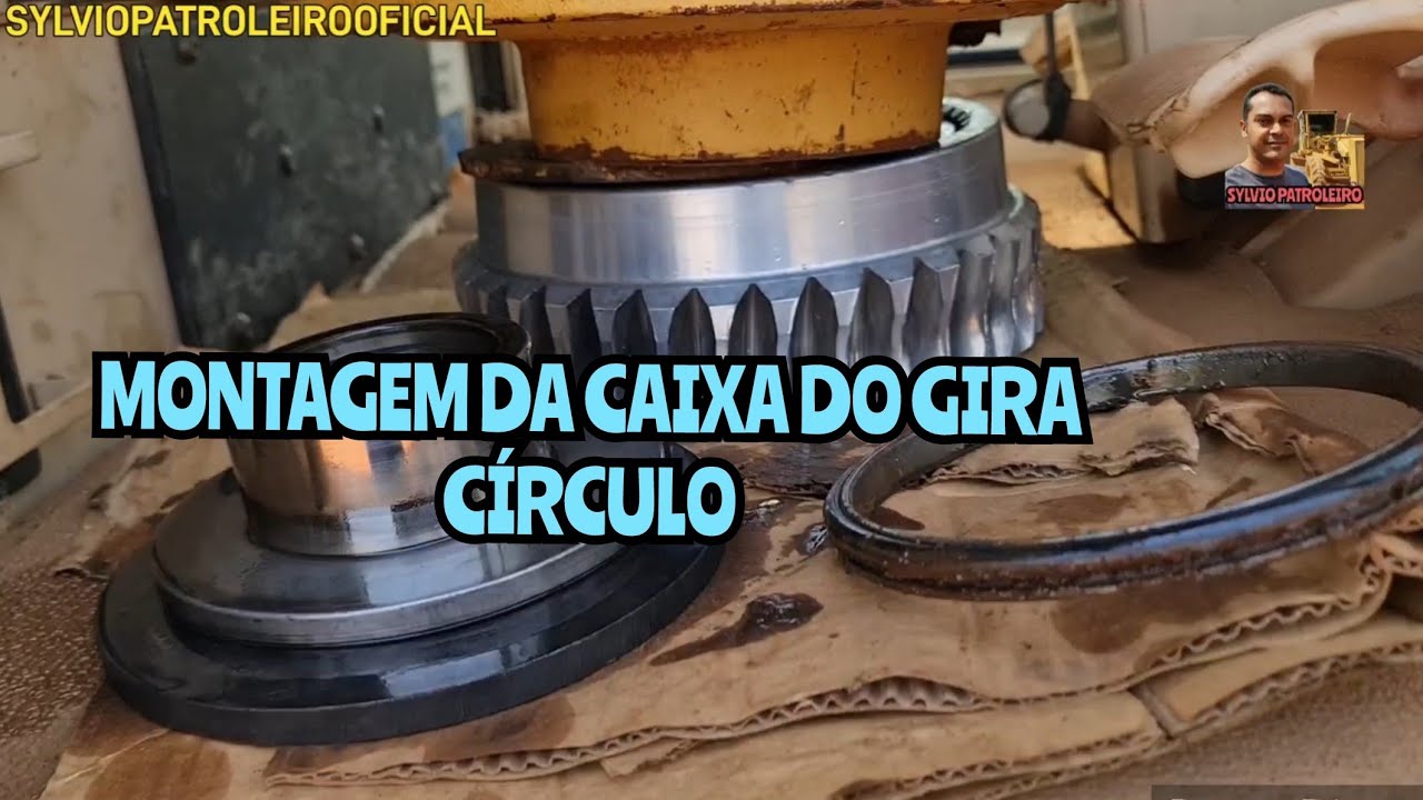 MONTAGEM DA CAIXA DO GIRA CÍRCULO CATERPILLAR 120K / Motoniveladora grader niveleuse patrola