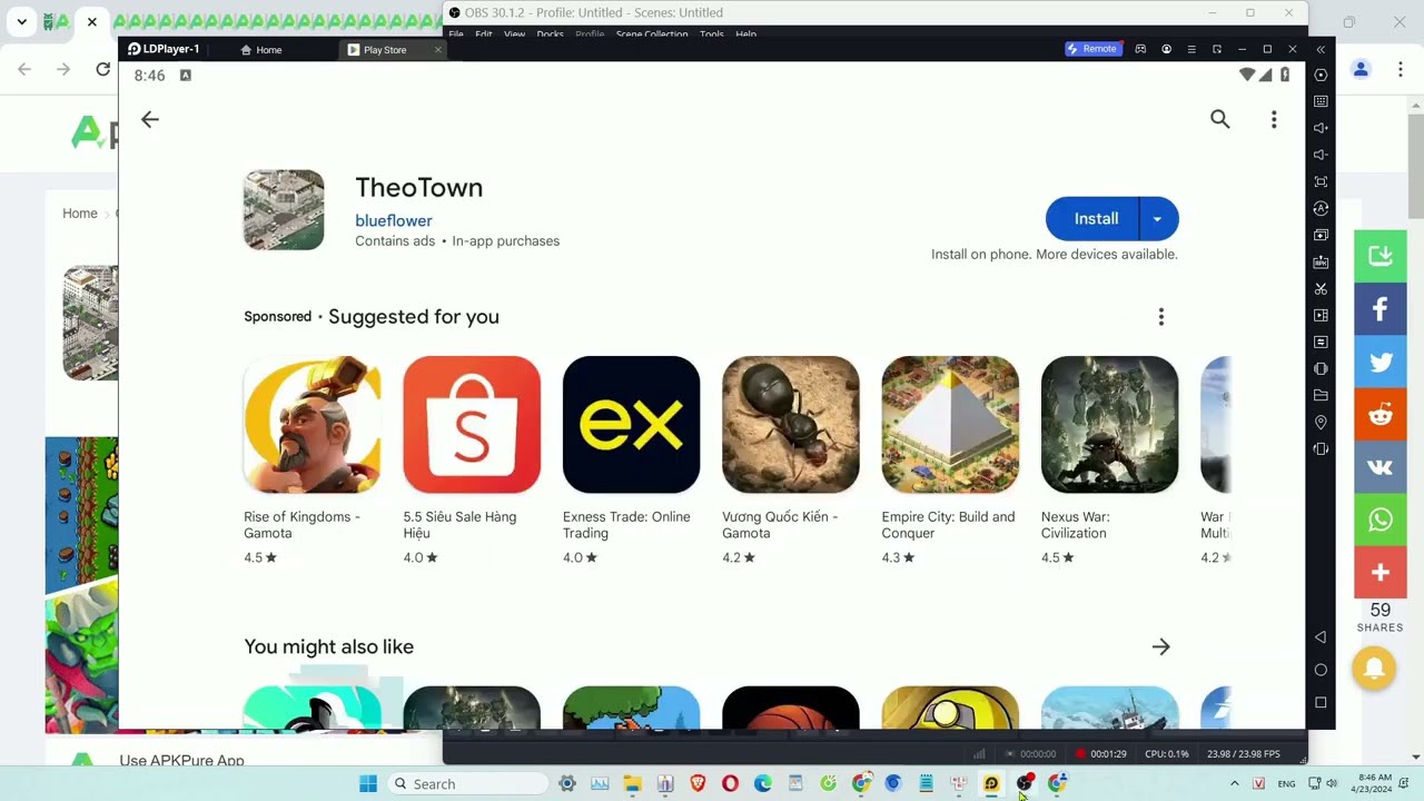 How to play TheoTown  on PC computer easy