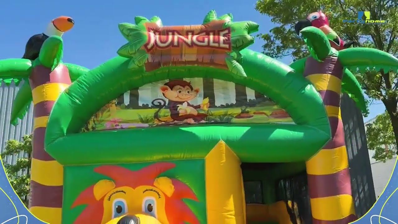 Springkussen multiplay leeuw | Partyhome verhuut vele springkussens en attracties 🦁