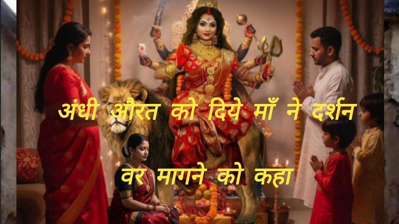 अंधी औरत को दिया मां काली ने दर्शन और  वर मांगने को कहा #trending #virl #4k #horror #maa #