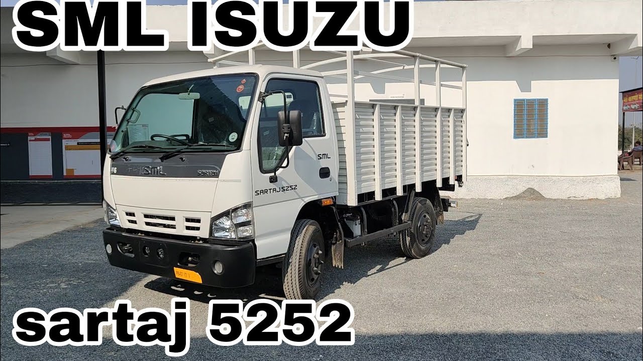 sml Isuzu sartaj 5252 4 tyre hydraulic break turbo charged intercooled engine 102 hp power 10ft body