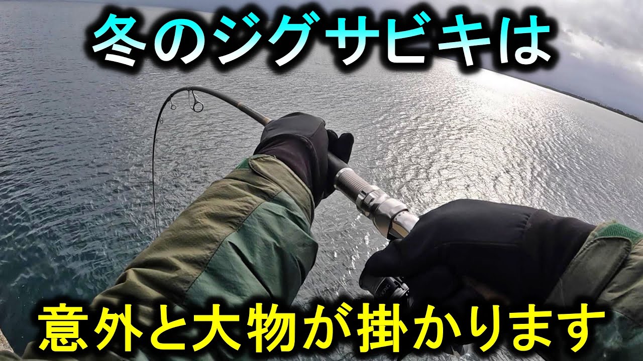 【寒い】冬の堤防ジグサビキは掛かる魚が大物ばかりで大変です。
