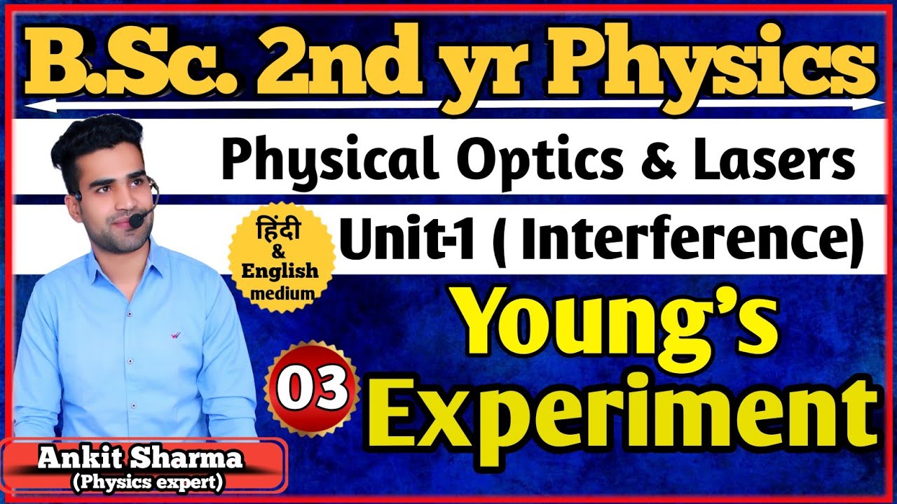 Young's Experiment | young's experiment optics |Physical Optics & Lasers | B.Sc.2nd yr | Ankit Sir