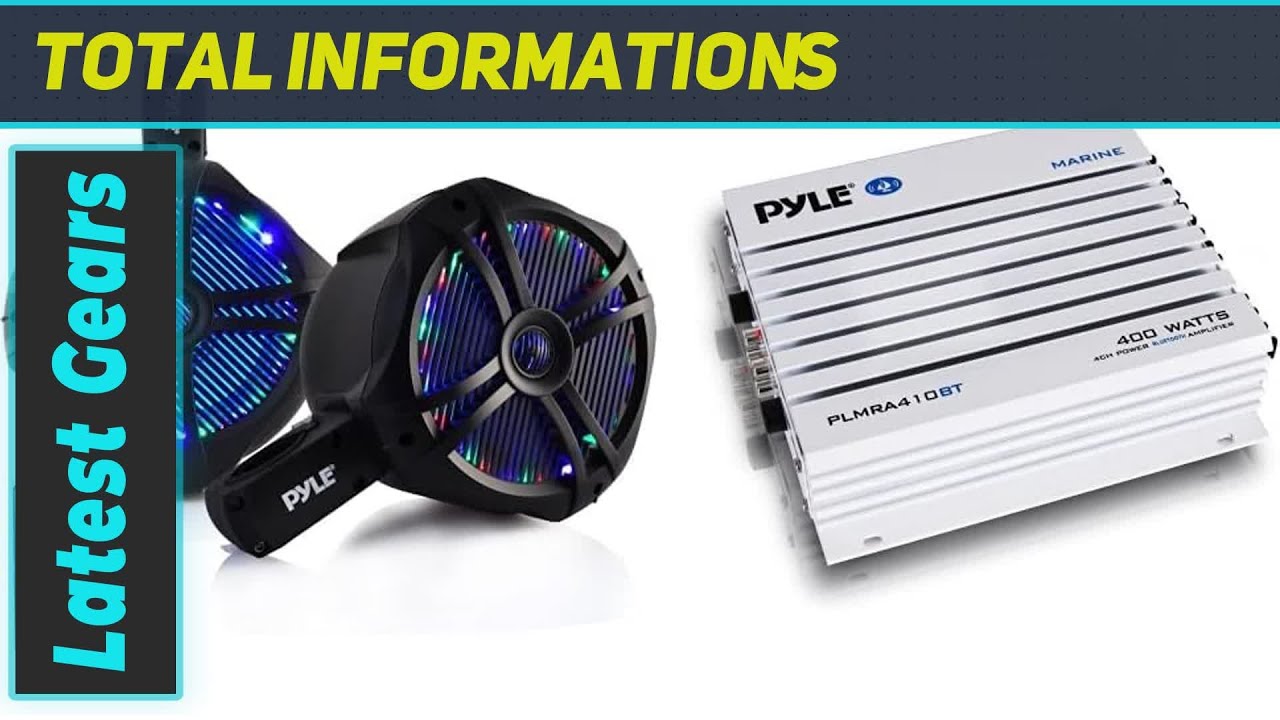Pyle Waterproof Marine Wakeboard Tower Speakers & Bluetooth Amplifier: Experience Ultimate