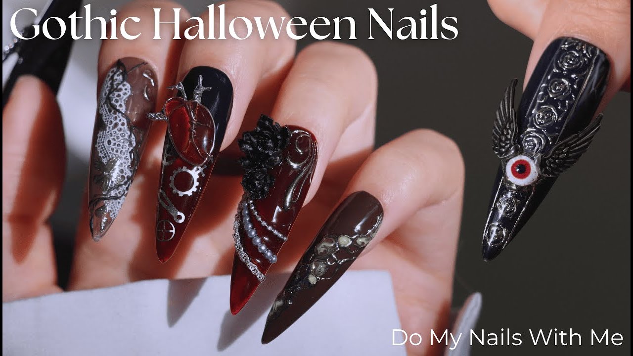 Сделай мне маникюр на Хэллоуин🐺🥀🦇 - Resident Evil 8 Village Nails
