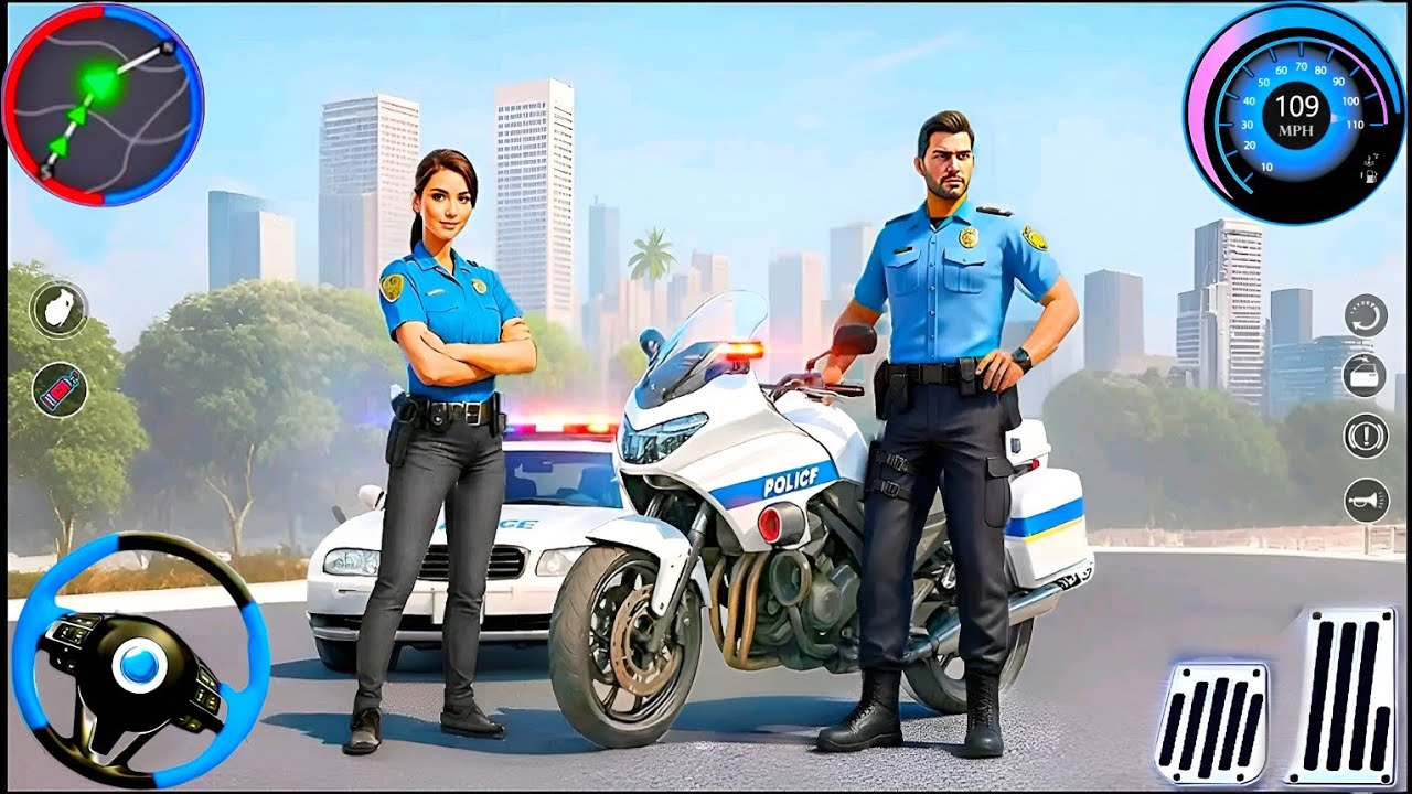 City Police Chase Car Simulator 3D - Real Cop Cars Multi-Storey Driving - Android GamePlay 