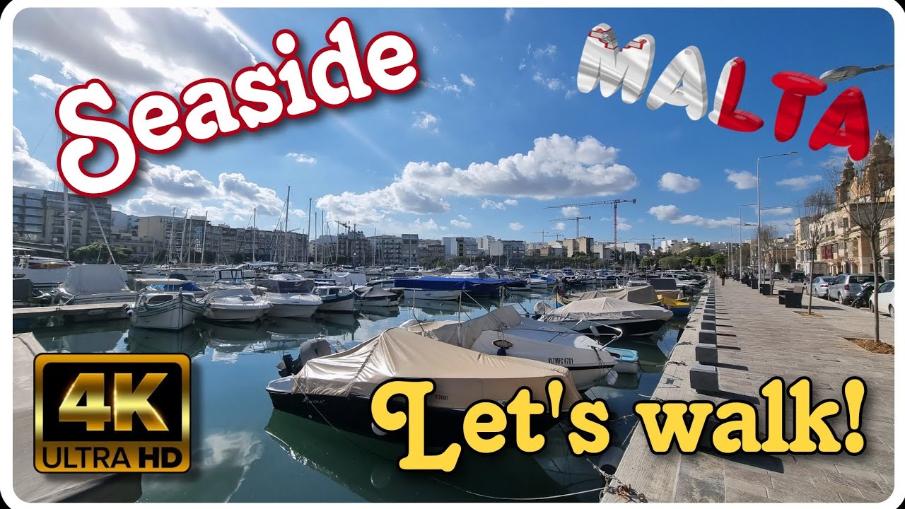 Walking along the Marinas in Malta.