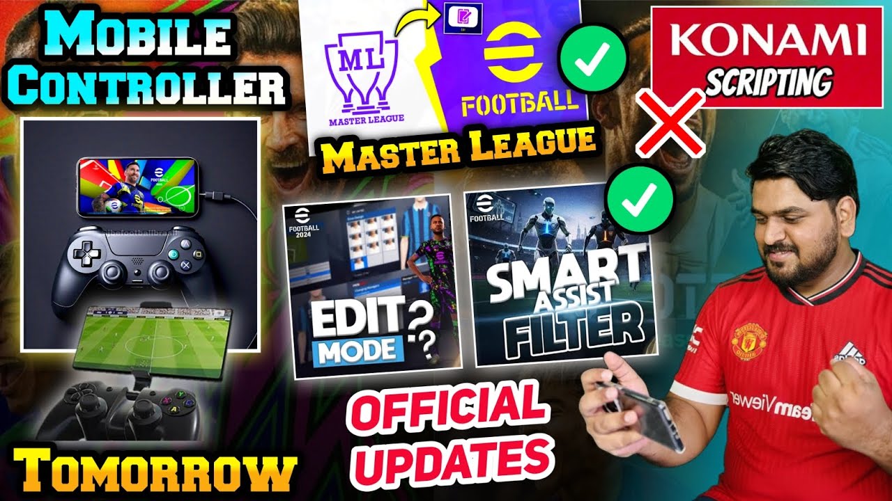 Mobile Controller Coming In Tomorrow Update|Master League Edit Mode, Cross Play Official From Konami