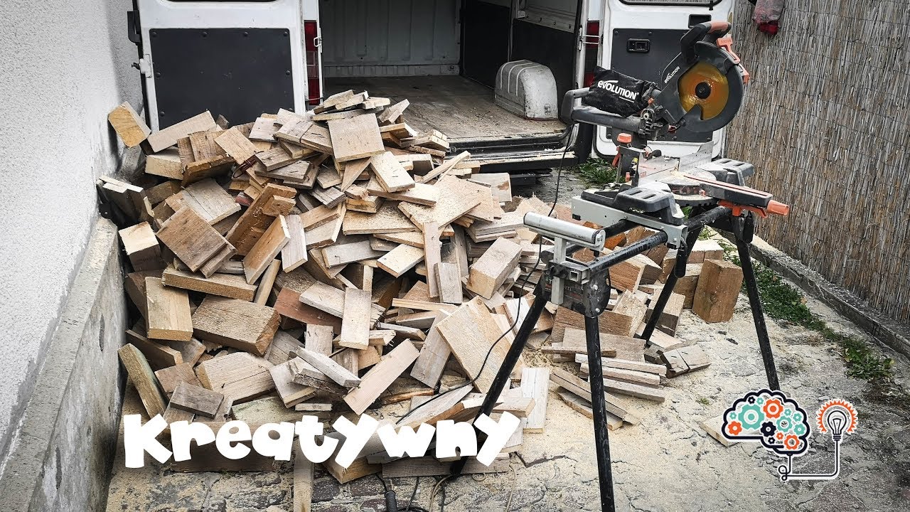 Cięcie drewna na opał - Bus załadowany po sam dach! / How to Cut the Firewood with a Mitre Saw #29