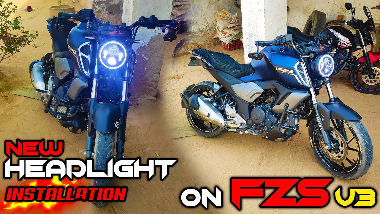 FZS V3 Headlight Modification FULL installation video