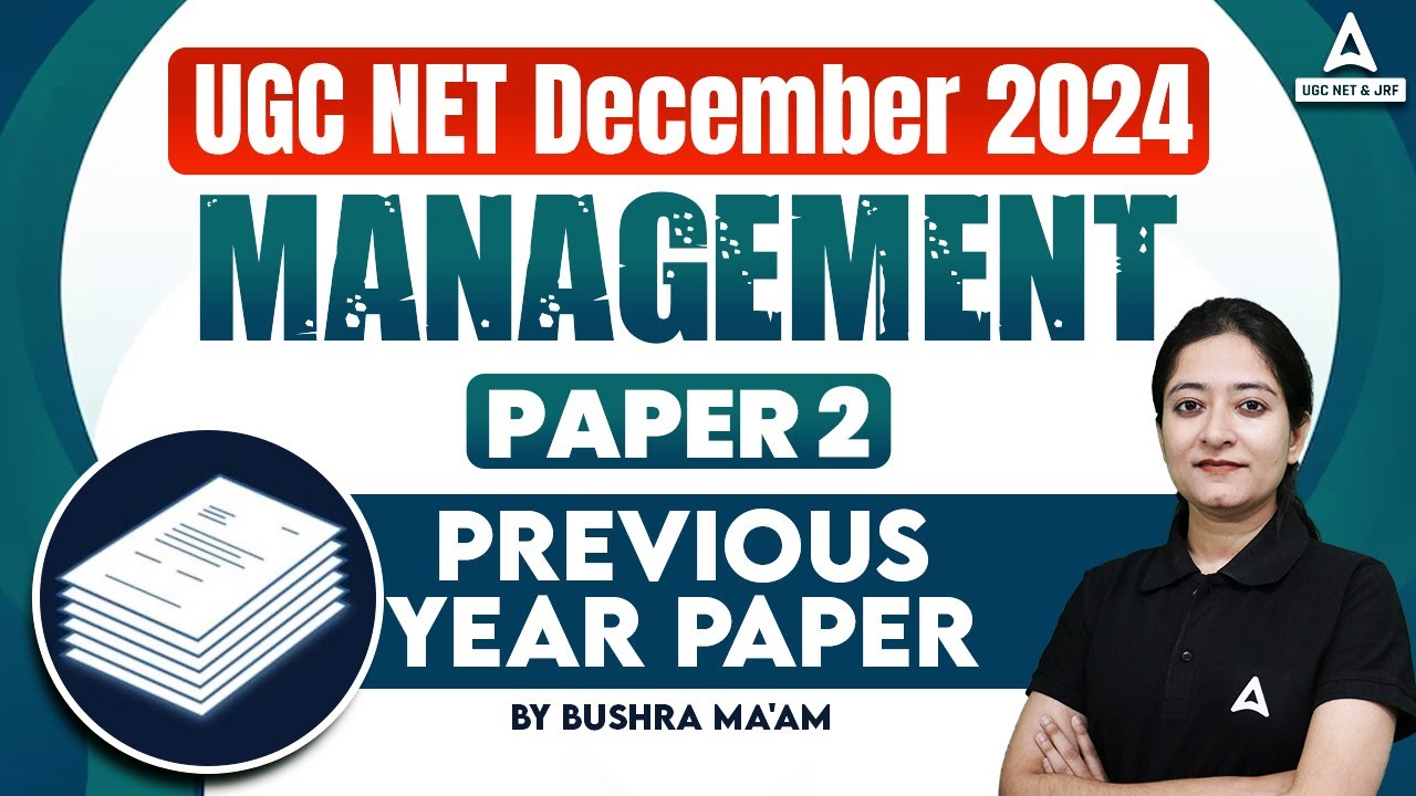 UGC NET Management Previous Year Question Paper #1 | UGC NET Management By Bushra Ma'am