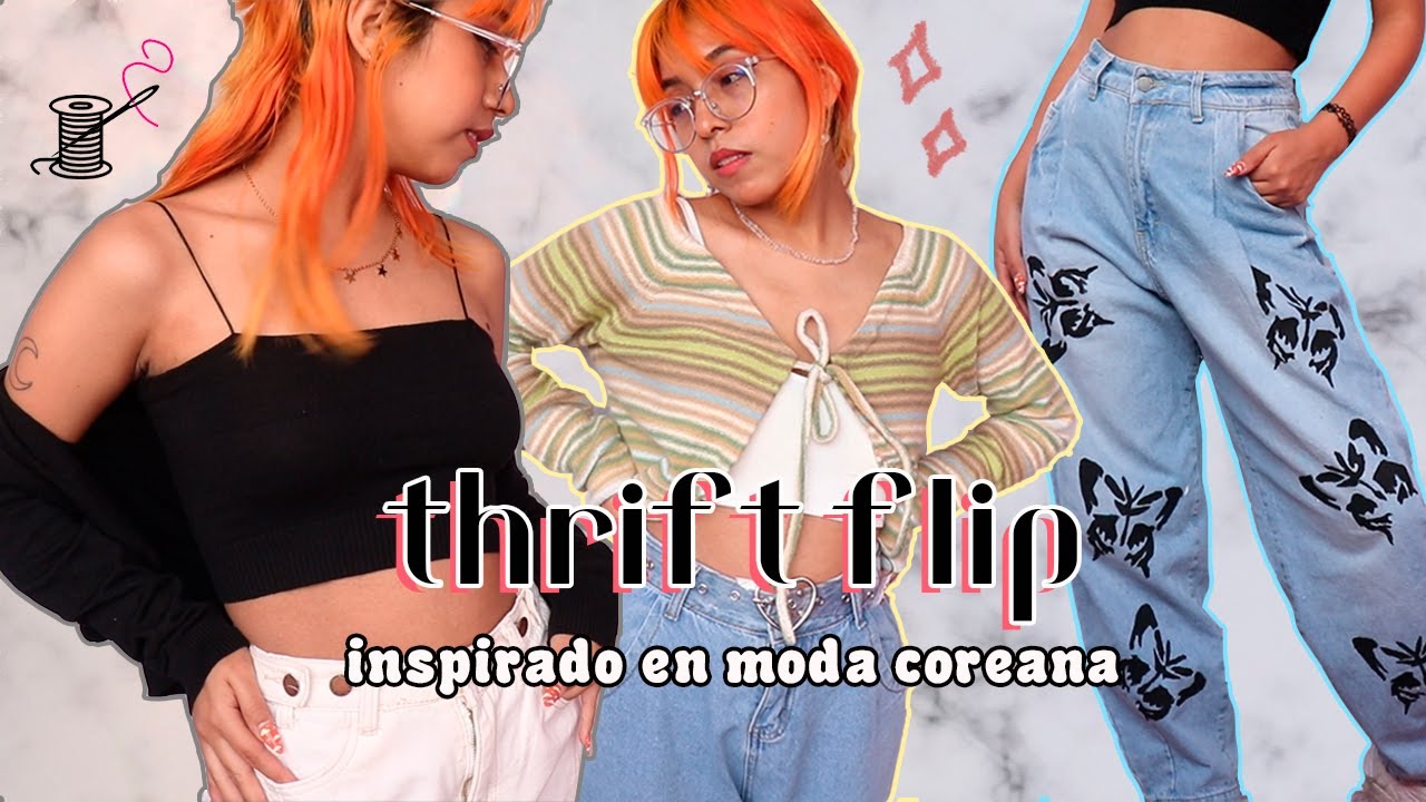 transformando ropa vieja a BADASS *estilo coreano* DIY ~sin máquina de coser~