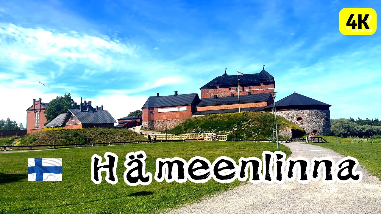 Hämeenlinna | Finland | The most magnificent medieval castle | 4K walk | Relaxing music
