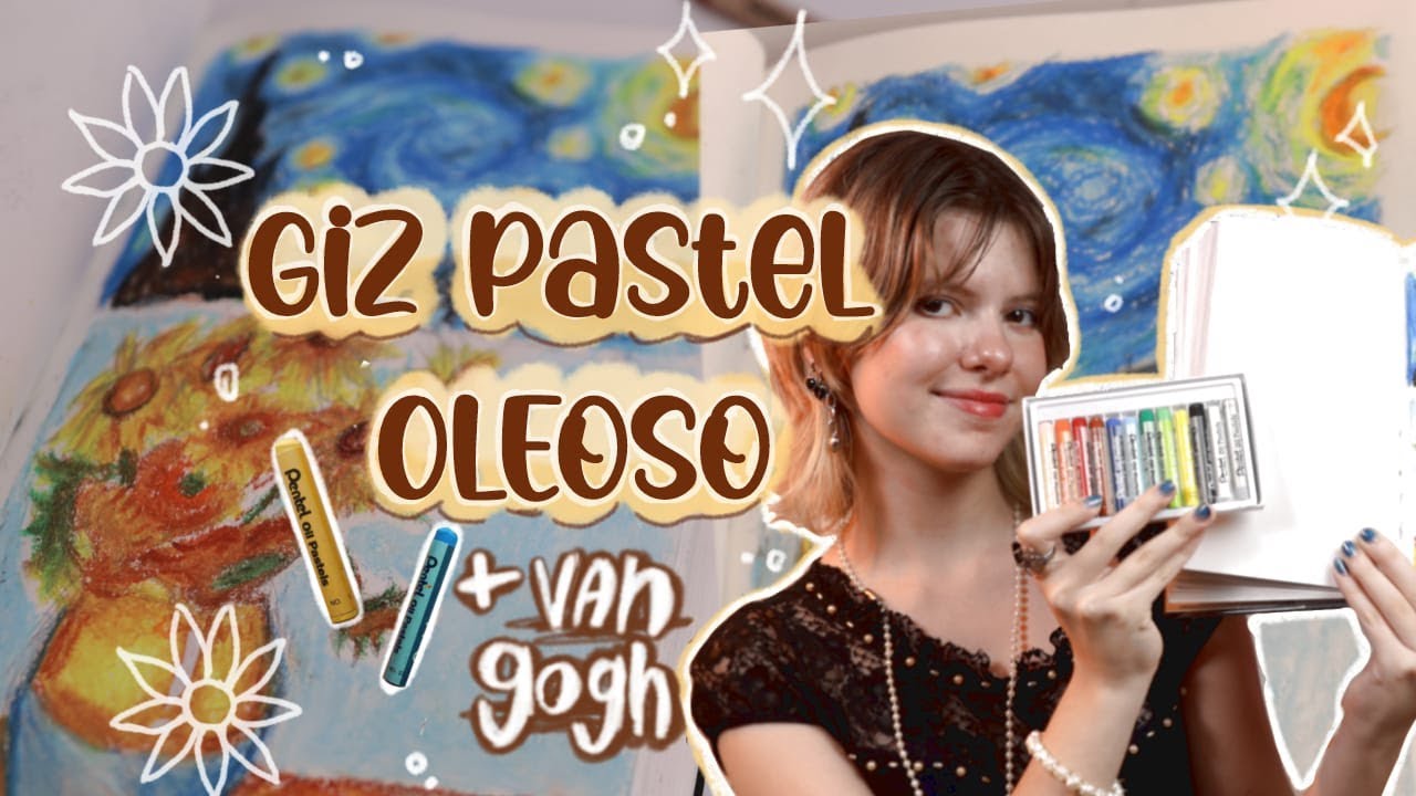 RECRIANDO OBRAS DE VAN GOGH COM GIZ PASTEL OLEOSO 🌻+ dicas e processo