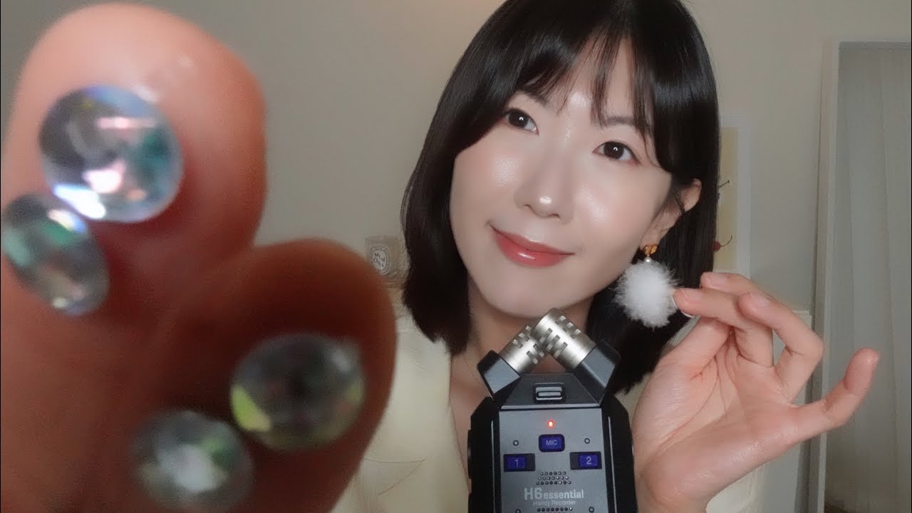 ASMR 시각적 + 청각적 팅글이 가득한 마이크테스트 | 귀청소 | 핸드무브먼트 | 단어반복