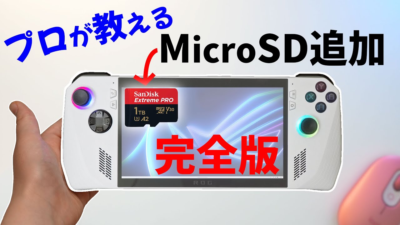 完全版 ASUS ROG Ally microSDカードで容量を1TB 増やす