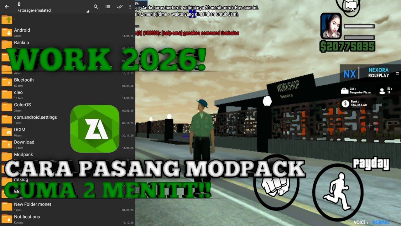 CARA PASANG MODPACK WORK 2026 GTA SAMP!!