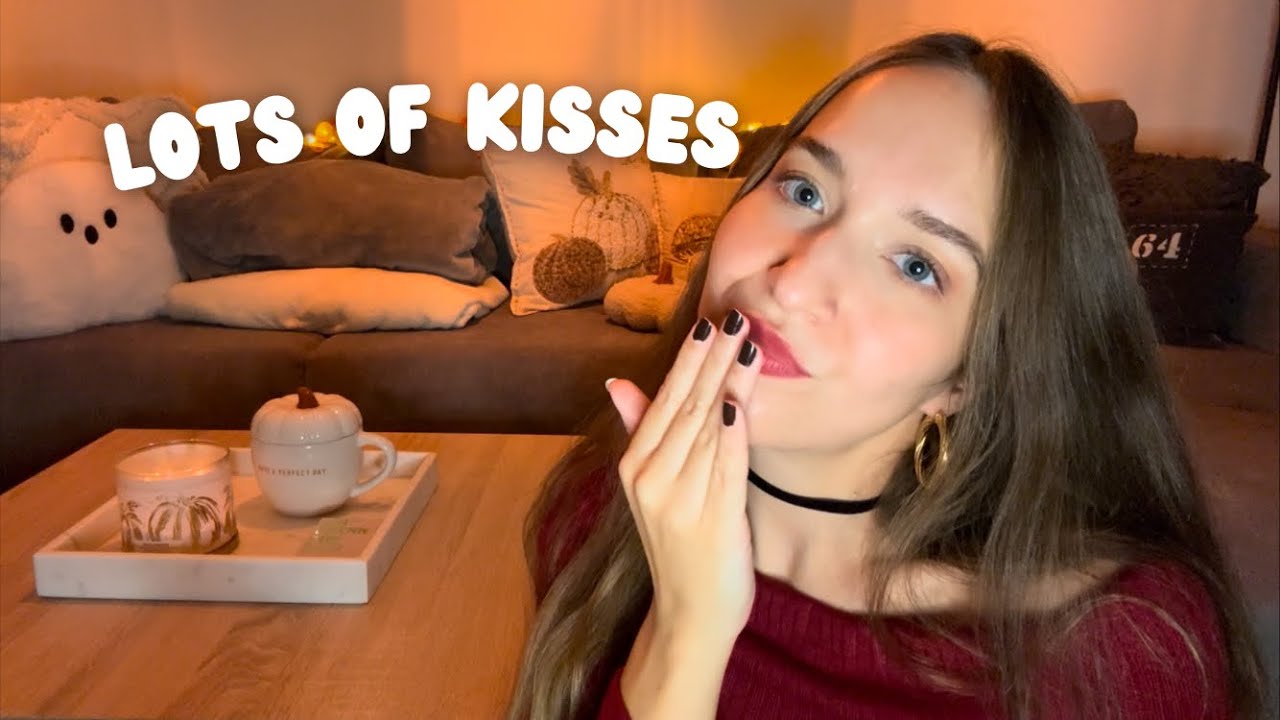 ASMR Kissing You Goodnight 💋 (Kissing Sounds, Whispering, Personal Attention, Hand Movements)