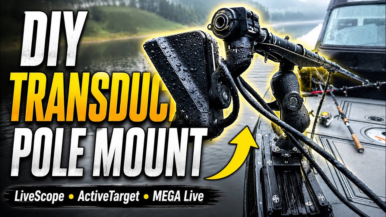 Стойка/крепление для датчика Lowrance Active Target, Garmin Livescope, Hummingbird Mega Live DIY