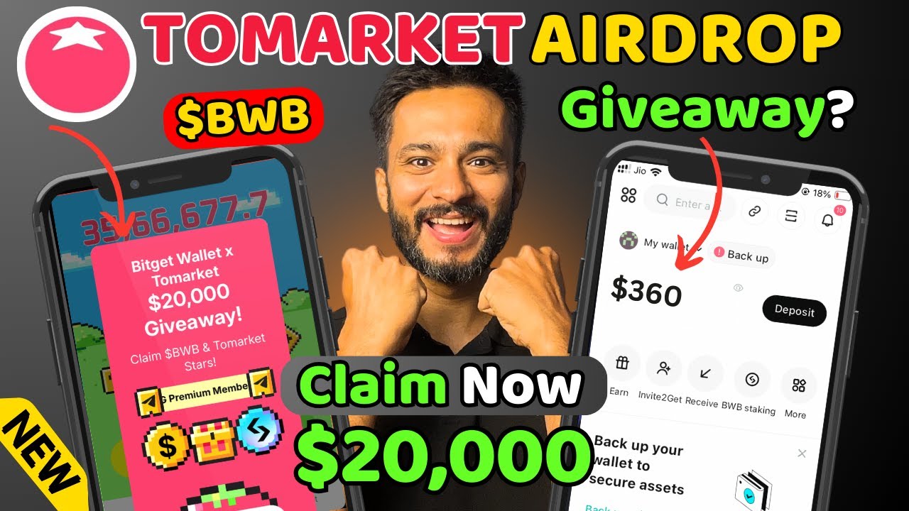 Tomarket $20,000 Giveaway with Bitget | Tomarket Airdrop Snapshot Giveaway $BWB Giveaway Bitget