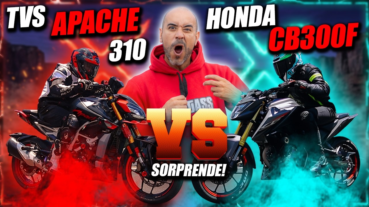 &iexcl;HUMILLADA en la PISTA! 😱TVS Apache RTR 310🆚Honda CB300F🚀| FULLGASS Drag Race Cuarto de milla