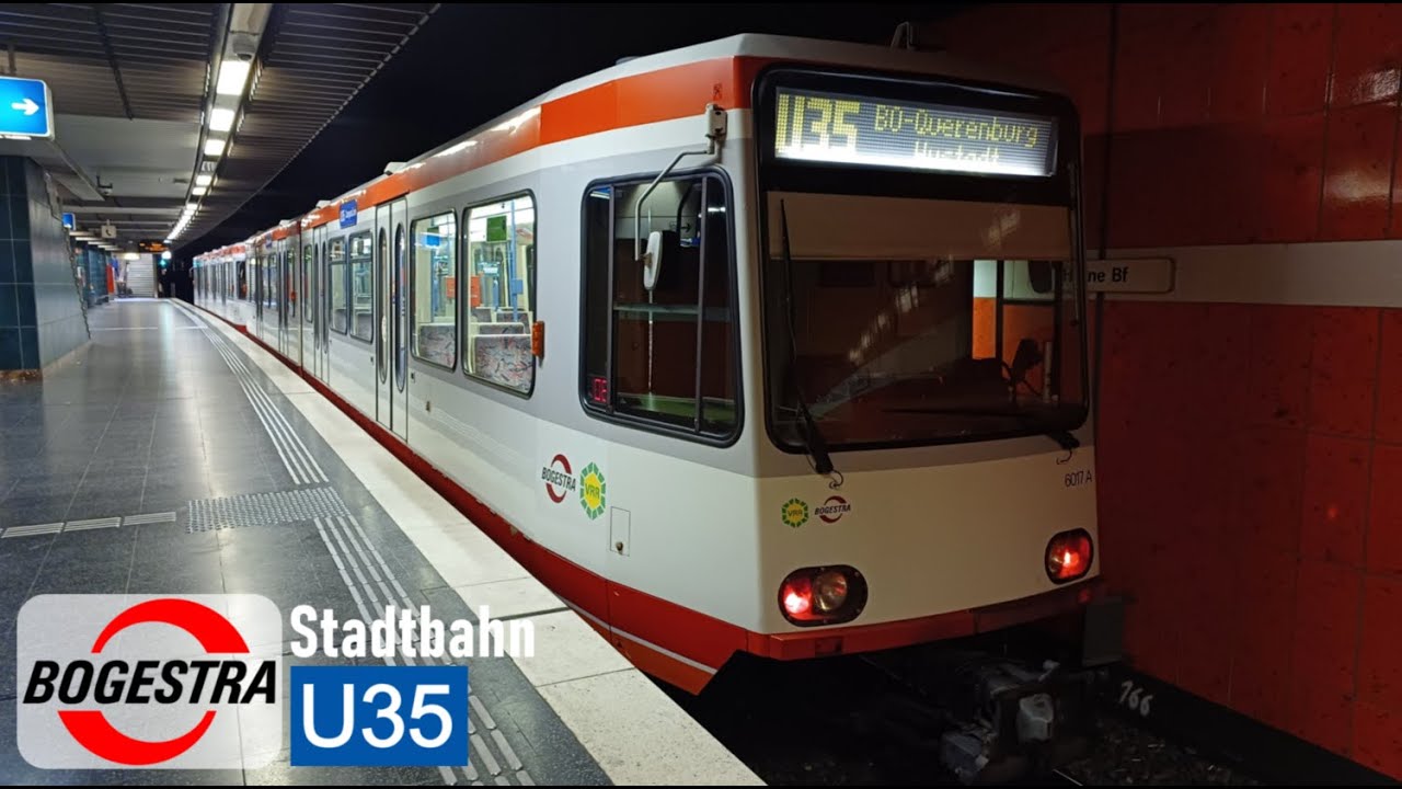 Bogestra | Mitfahrt Stadtbahn U35: Hustadt - Schloss Strünkede | Duewag B80D