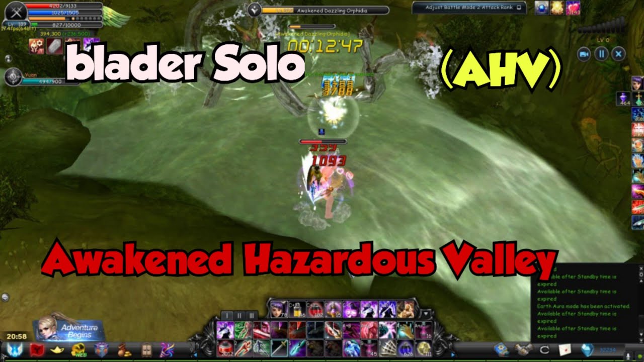 Blader Solo Awakened Hazardous Valley (AHV) - CABAL Ultimate Combo SEA Dx Dungeon Guide Walkthrough