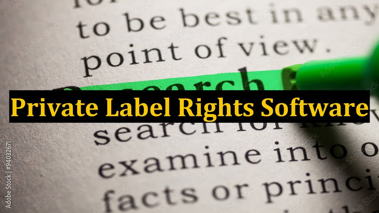Private Label Rights Software