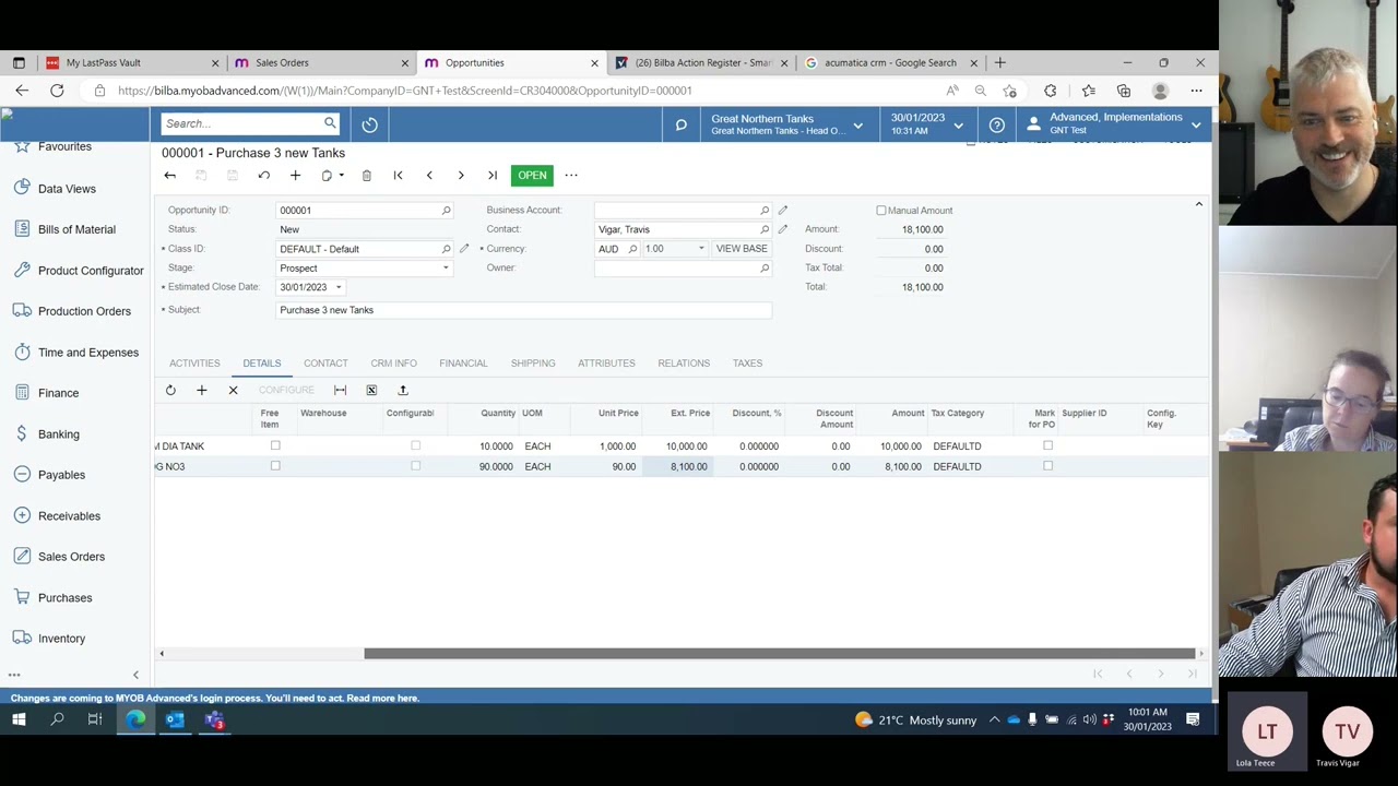 Go Live Planning for Bilba