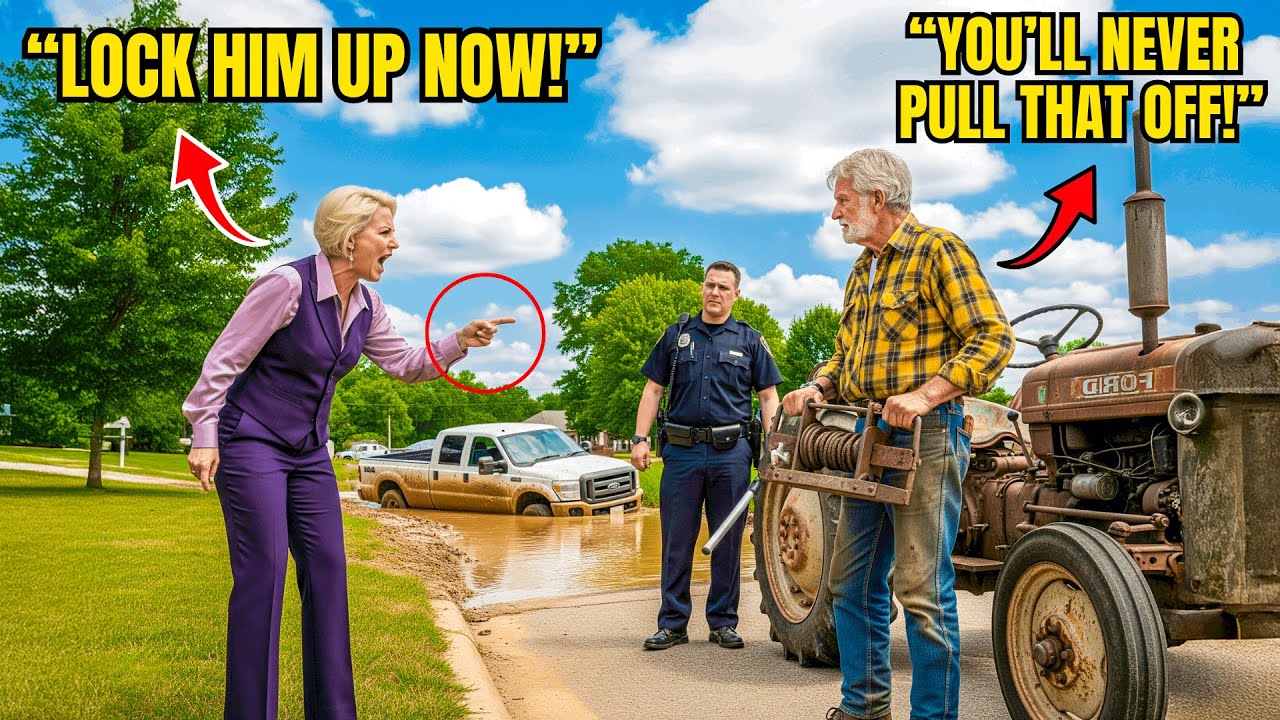 Fake HOA Cop Kept Parking on Our Ranch —So Grandpa Chained Their Truck and Dragged It Into the Creek