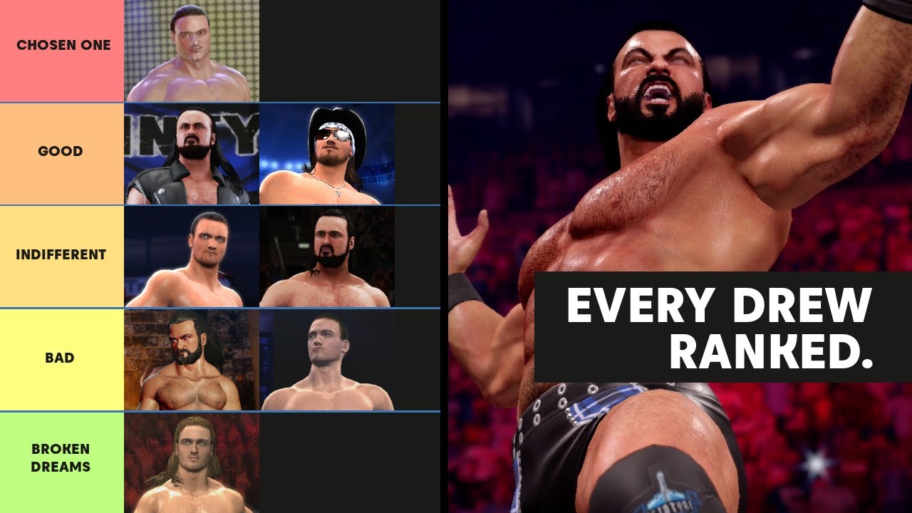 Ranking EVERY WWE Games Drew McIntyre Model From WORST To BEST!