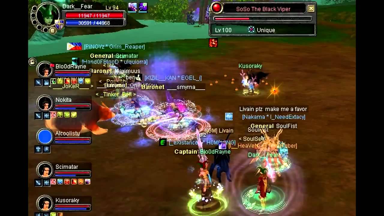 Silkroad [GM] Livain Insane damage on 100lvl unique SoSo + Cerberus kill (Unique Event)