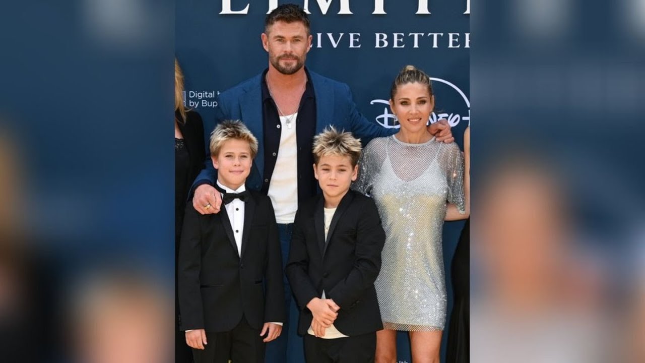 Chris Hemsworth Mit Zwillingss&ouml;hnen bei Serienpremiere