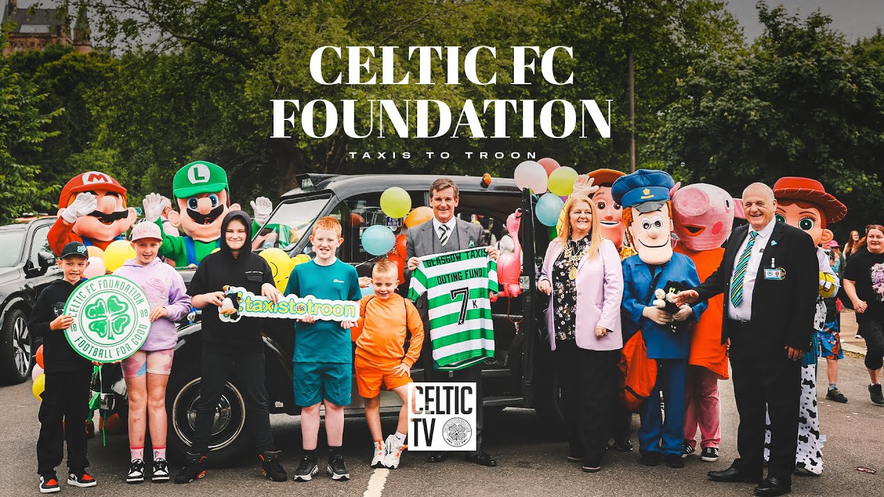 Celtic FC Foundation make £7,000 donation to Glasgow Taxi Outing Fund's 2024 Taxis to Troon! 🚕