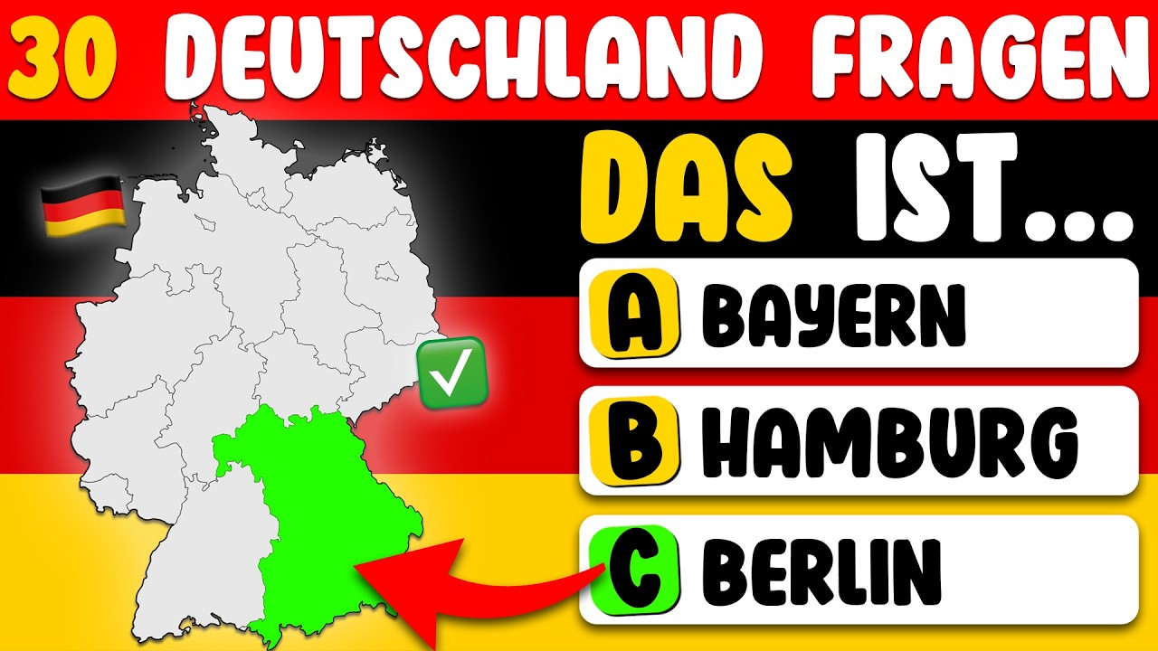 Das GROßE DEUTSCHLAND QUIZ! 30 Fragen zu Geschichte, Geografie, Wahrzeichen, Stars und mehr!