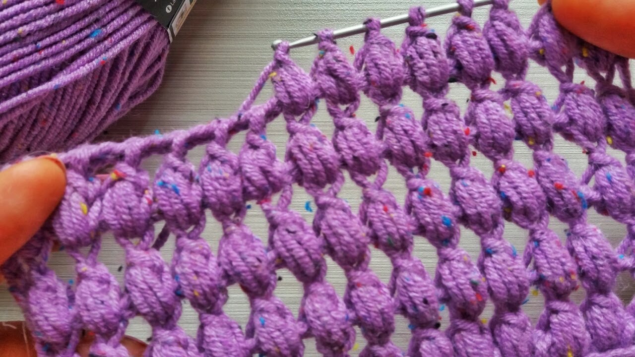 🤯Cómo tejer punto Tunecino/Patrón punto tunecino paso a paso/Tunisian crochet/Crochet pattern tutor
