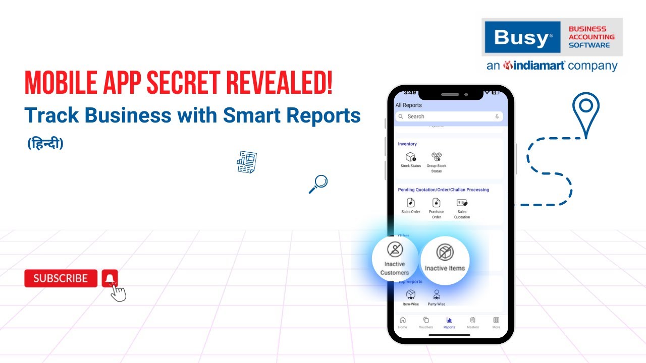 Mobile App Secret Revealed! 📱 Track Business with Smart Reports | BUSY Mobile App (Hindi)