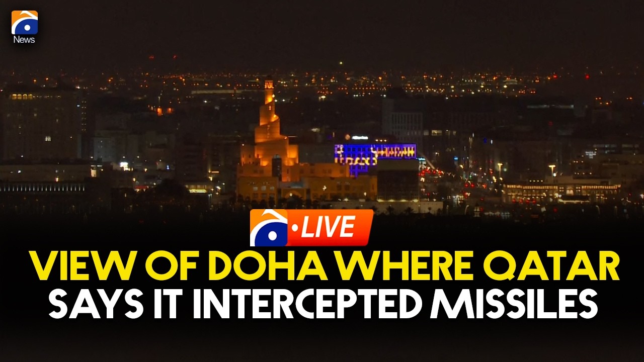 LIVE: View of Doha where Qatar says it intercepted missiles | Geo News English