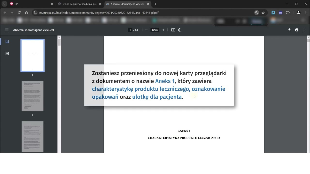 Jak przechodząc z Rejestru Produktów Leczniczych do Unijnego RPL odnaleźć  druki prod. centralnego.