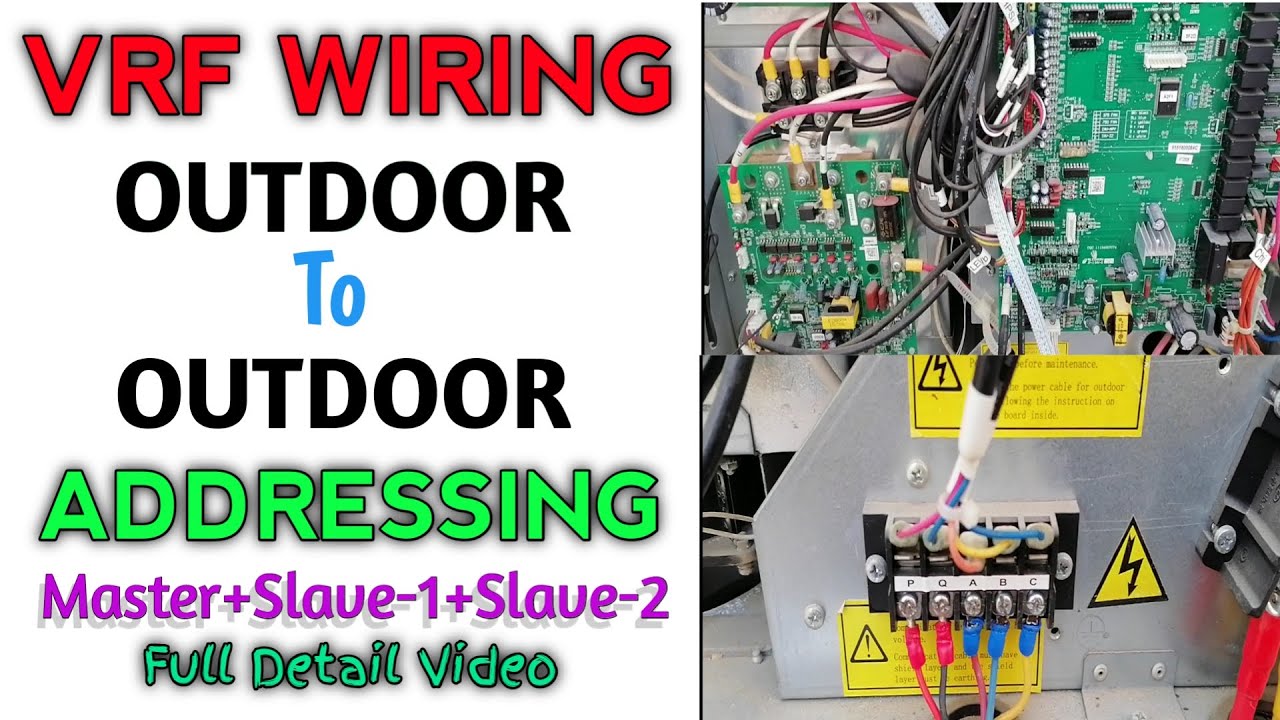 Vrf/Vrv Wiring Connections Outdoor unit Master & Slave | How To Connect Indoor Outdoor Unit In Hindi