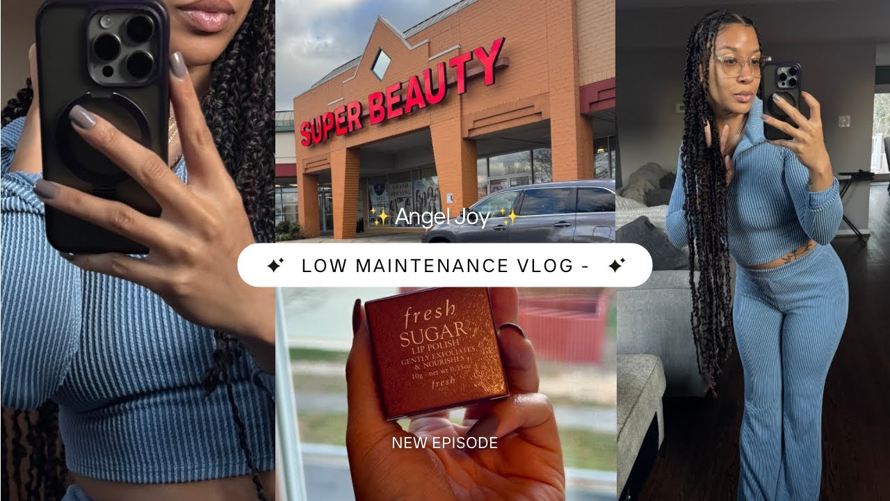 Low Maintenance Vlog: Self Care Weekend | Sephora Unboxing | Braids | Nails At HOME