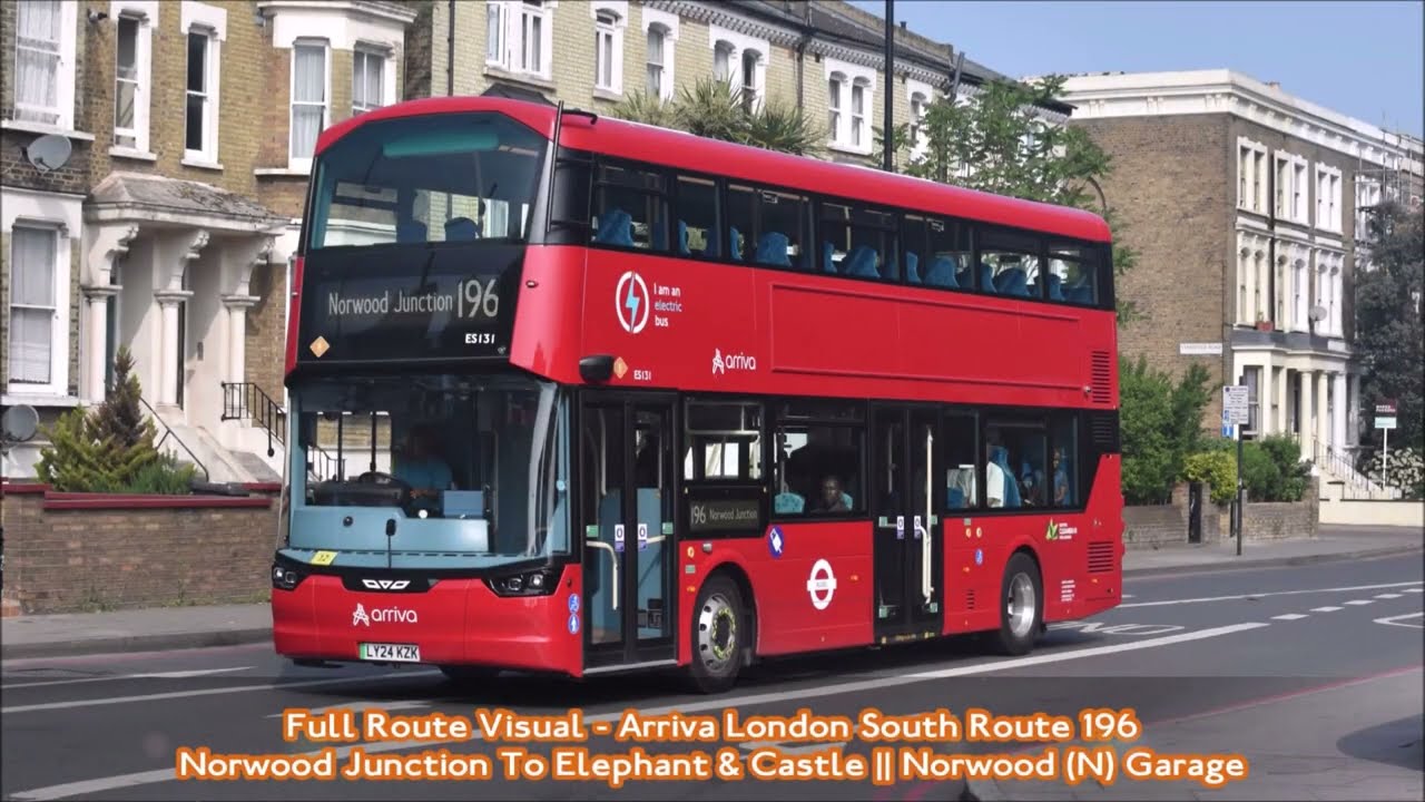 (RDS #85) Full Route Visual | Arriva London Route 196: Norwood Junction To Elephant & Castle