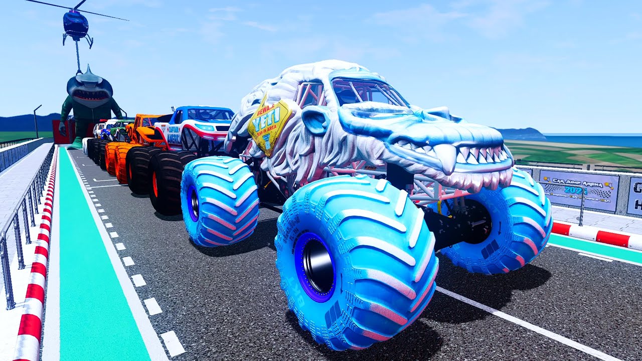 Epic High Speed monster trucks jumps & crashes #130 | BeamNG Drive