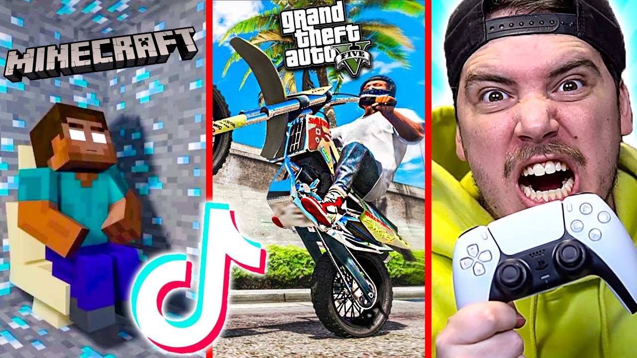 REAZIONE ai TIKTOK VIDEOGIOCHI! (GTA 5, Minecraft ecc)