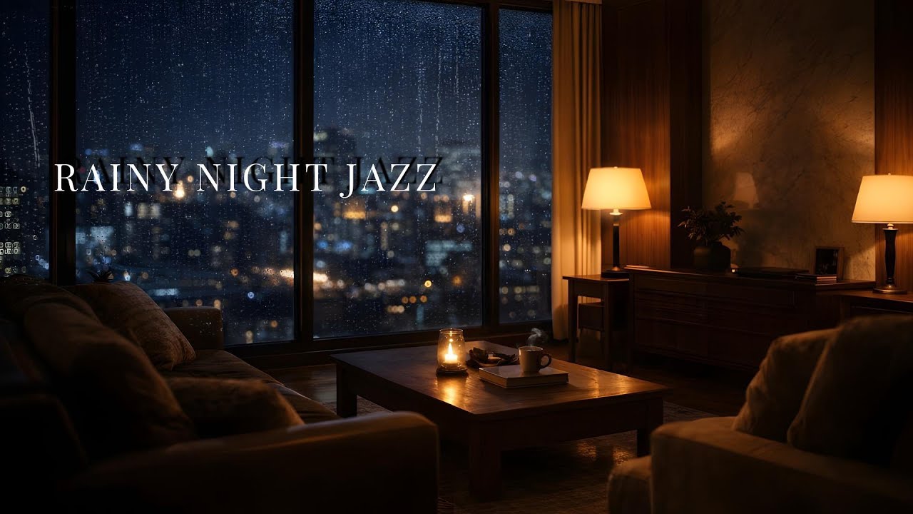 Rainy Night Jazz ☔ Smooth & Cozy Ambience for Deep Focus