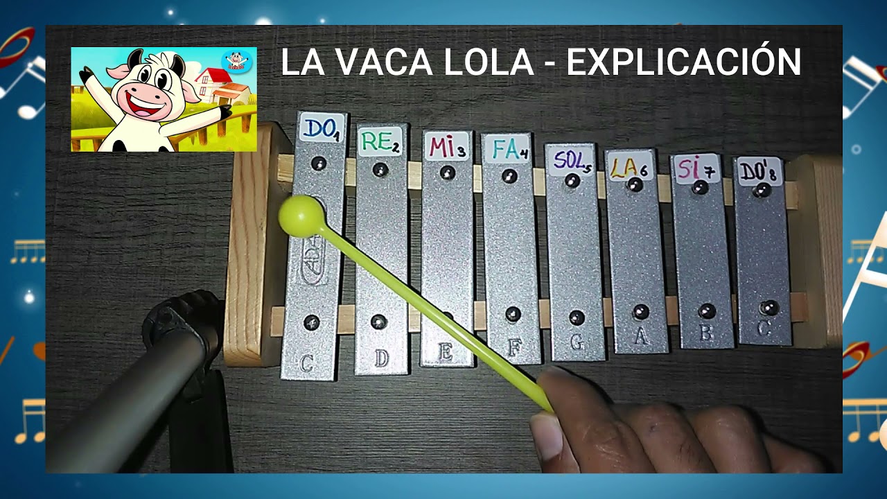 LA VACA LOLA -  #tutorial - #metalófono #xilofono -VIDEO