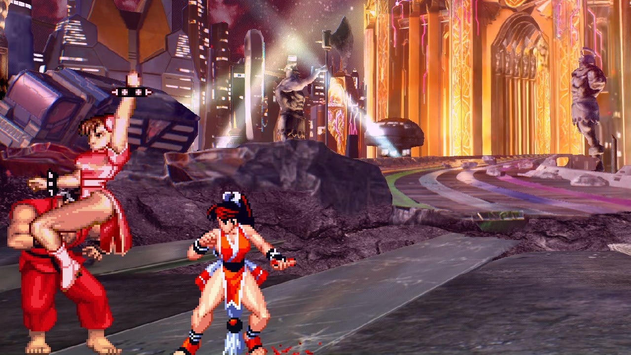 CHUN LI & MAI SHIRANUI VS RYU (SENSUAL)