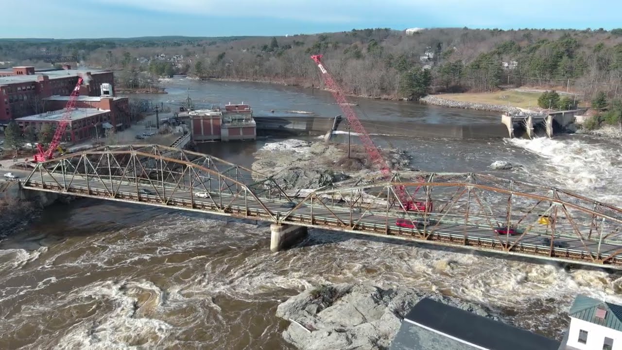 The Calming Andro River On The Drop From Flood Brunswick maine