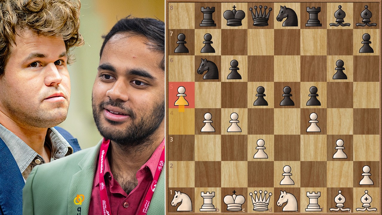9 Pawn Moves In a Row! || Arjun vs Magnus || FIDE Freestyle Chess World Championship